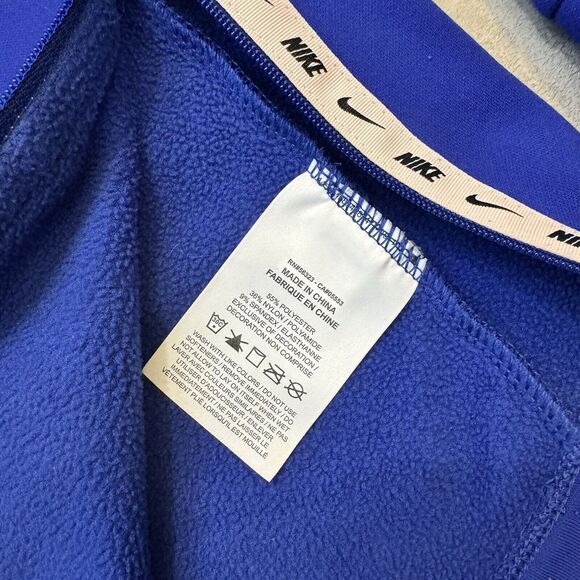 Nike Therma Fleece All Time Mock Neck Sweatshirt Deep Royal/Echo Pink Size XS - Picture 4 of 9